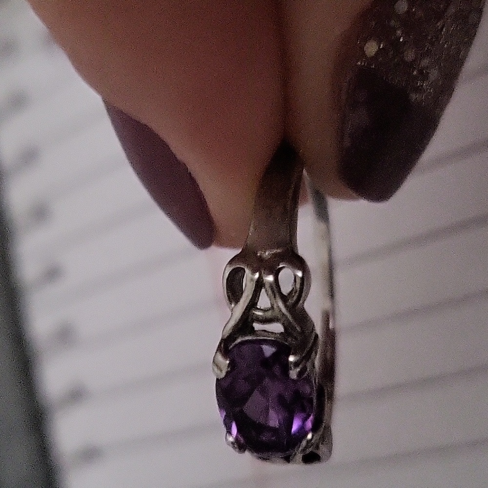 SS amethyst ring - Picture 3 of 4